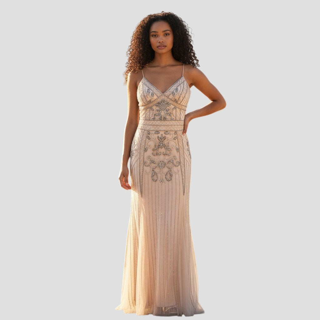 Glimmering Glamour Evening Gown – Shine On, Stardust!