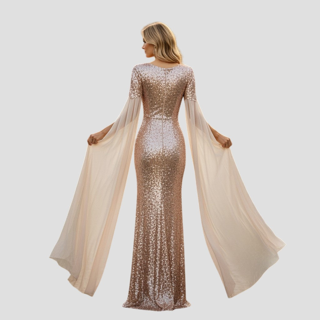 Glistening Goddess Evening Dress - Sparkle with Flair!