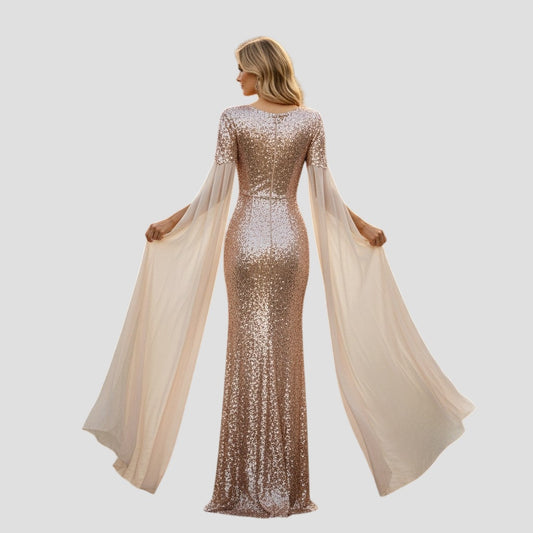 Glistening Goddess Evening Dress - Sparkle with Flair!