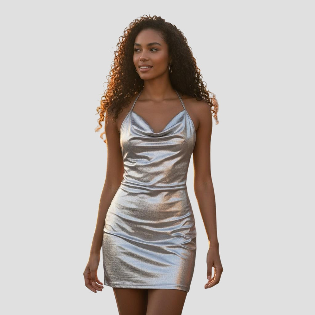 SHEIN - Shiny Mini Dress - The Disco Ball's Best Friend