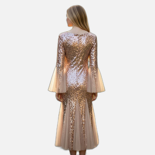 Glittering Rose Gold Gown of Dreams