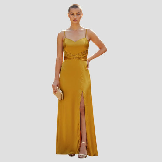 VIP Bridal Golden Hour Elegance: The Satin Slip Dress
