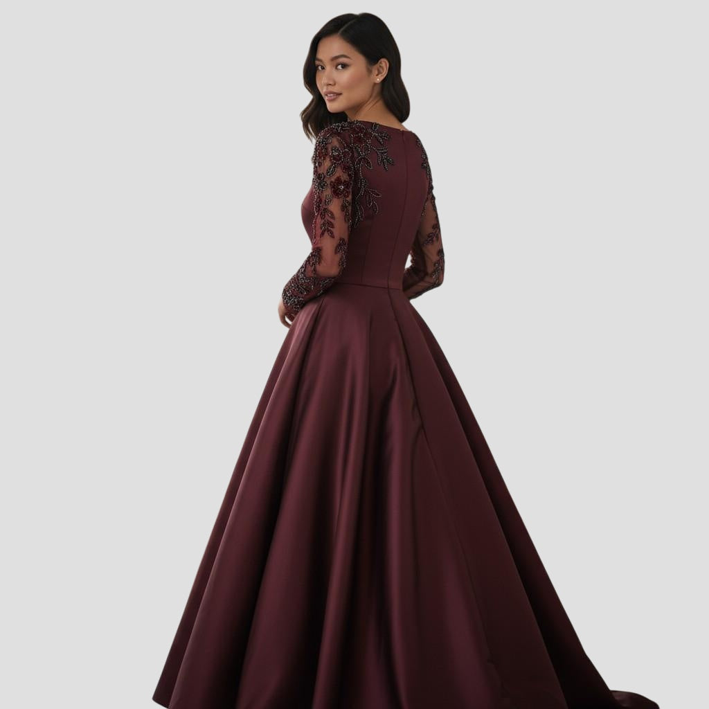 Mac Duggal Garnet Gown: A Slice of Glamour with a Side of Drama