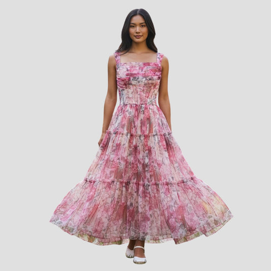 Petal-Powered Party Dress: A Flirty Floral Fantasy