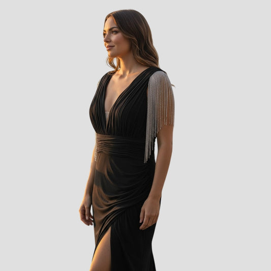 Mac Duggal Glamour on a Budget: The Sparkle Shift Gown