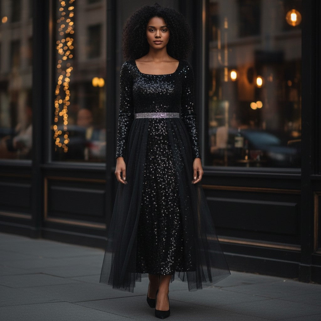 Sparkle Like You Mean It Sequin Evening Dress