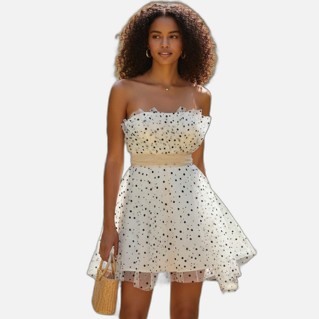 Polka Dot Dream: Whimsical Fluff Dress for Every Occasion!