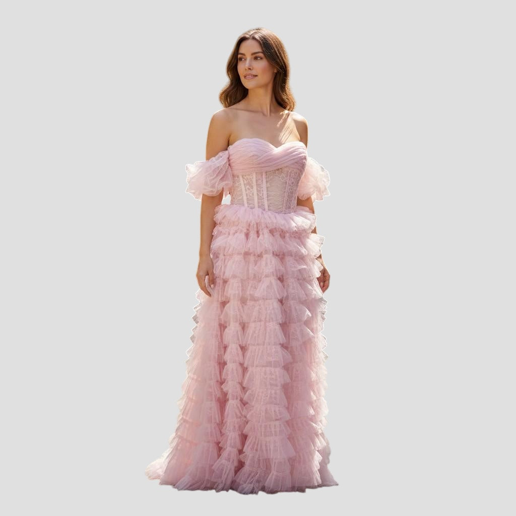 Whimsical Pink Cotton Candy Couture Dress