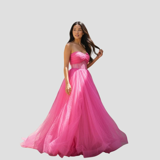 Bubblegum Bliss Evening Gown: Flutter into Fabulousness!