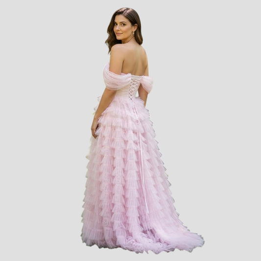Whimsical Pink Cotton Candy Couture Dress