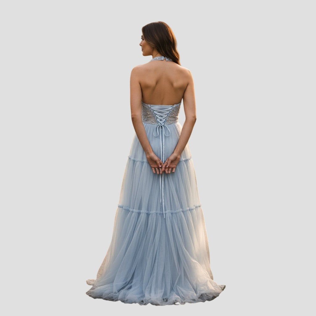 Celestial Charm: Starlit Tulle Party Dress