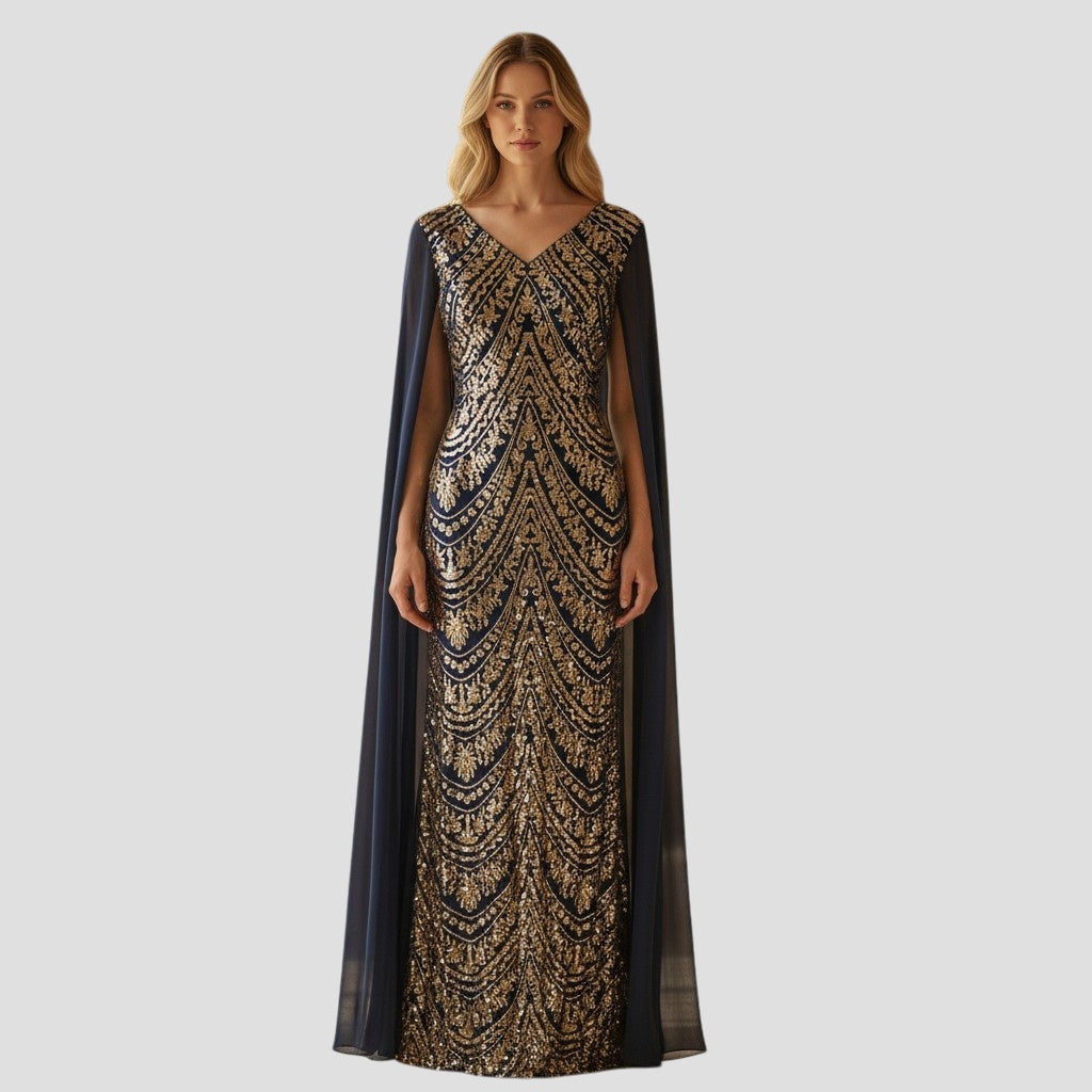 Gilded Goddess Glamour Gown