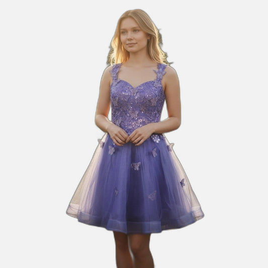 Purple Butterfly Bliss: A Dreamy Dress for Enchanting Moments