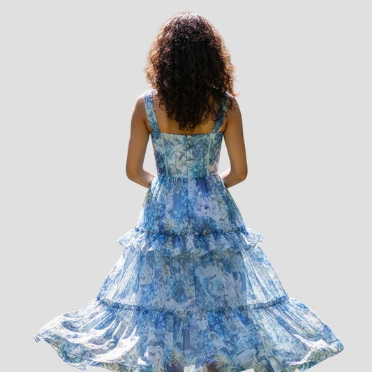 Dreamy Ocean Wave Maxi Dress: Make a Splash this Season!