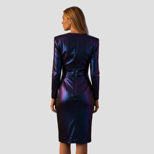 Luxe Turn-Up the Night Midi Dress: Shine Like the Stars!