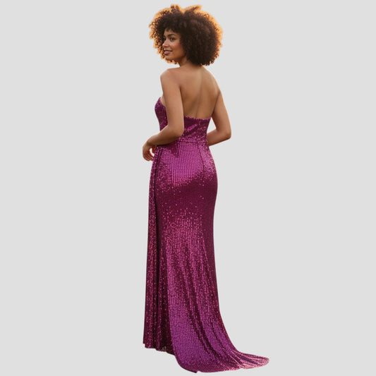 Sparkle Like You Mean It Strapless Sequin Gown