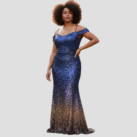 Starry Night Glamour Gown: Shine Like the Cosmos!