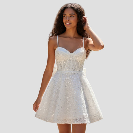 Sparkle & Shine: The Dazzling Little White Dress