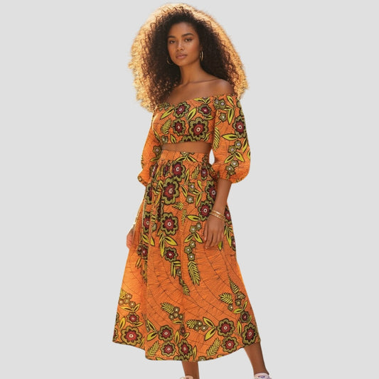 Tropical Delight: The Bold Floral Maxi Skirt