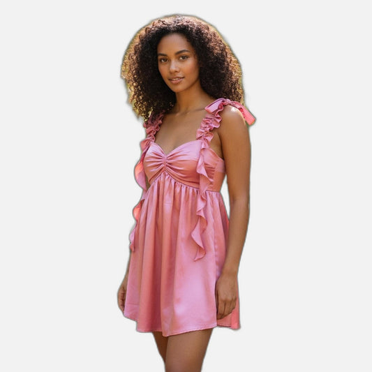 Flirty Fuchsia Frill Dress: Dance Like Nobody's Watching!