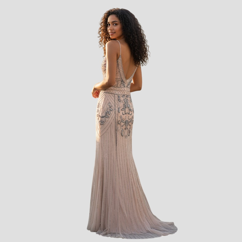 Glimmering Glamour Evening Gown – Shine On, Stardust!