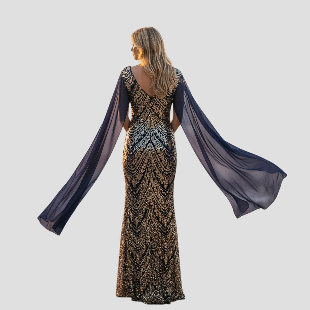 Gilded Goddess Glamour Gown