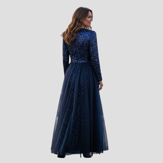 Dazzling Midnight Stardust Gown