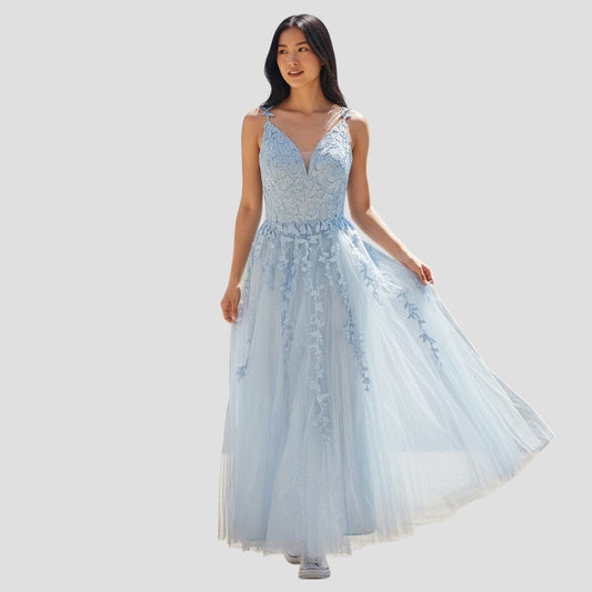 Sky-Blue Daydream Maxi Dress: Float into Style!
