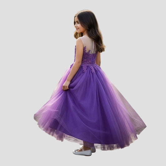 Regal Radiance: Whimsical Purple Gown for Enchanting Occasions