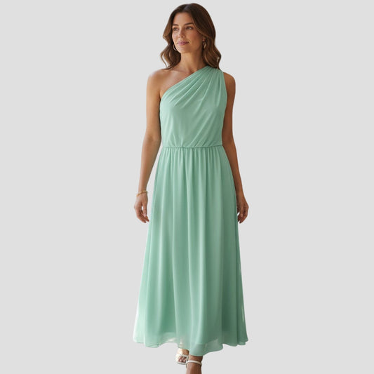 VIP Bridal Seafoam Dream: The One-Shoulder Whisper Dress