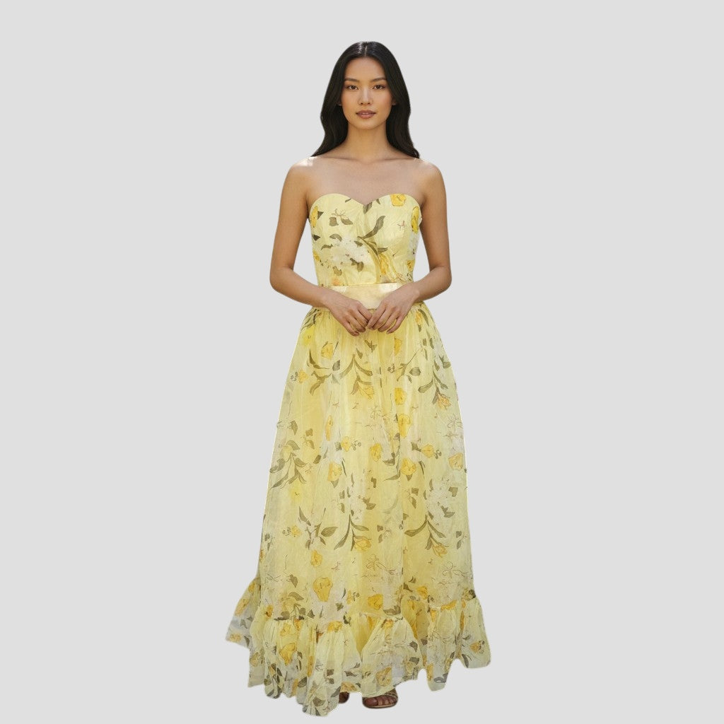 Sunshine Serenade Floral Midi Dress