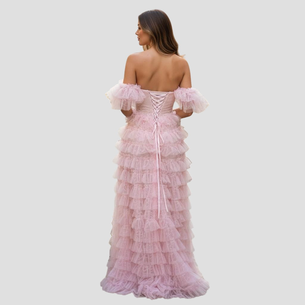 Whimsical Pink Cotton Candy Couture Dress