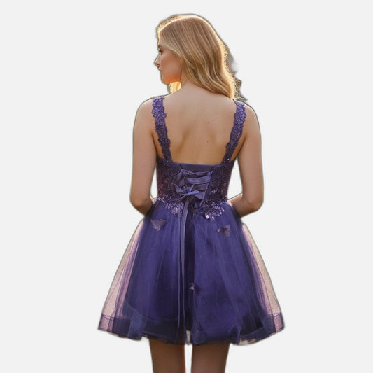 Purple Butterfly Bliss: A Dreamy Dress for Enchanting Moments