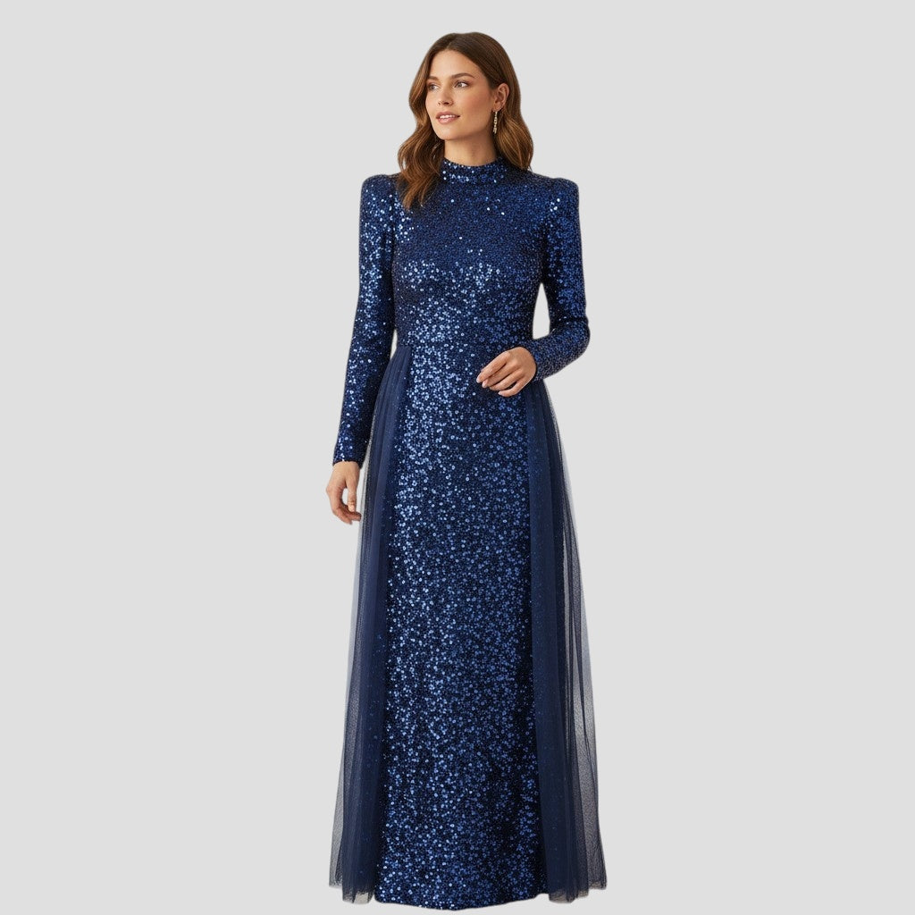 Dazzling Midnight Stardust Gown