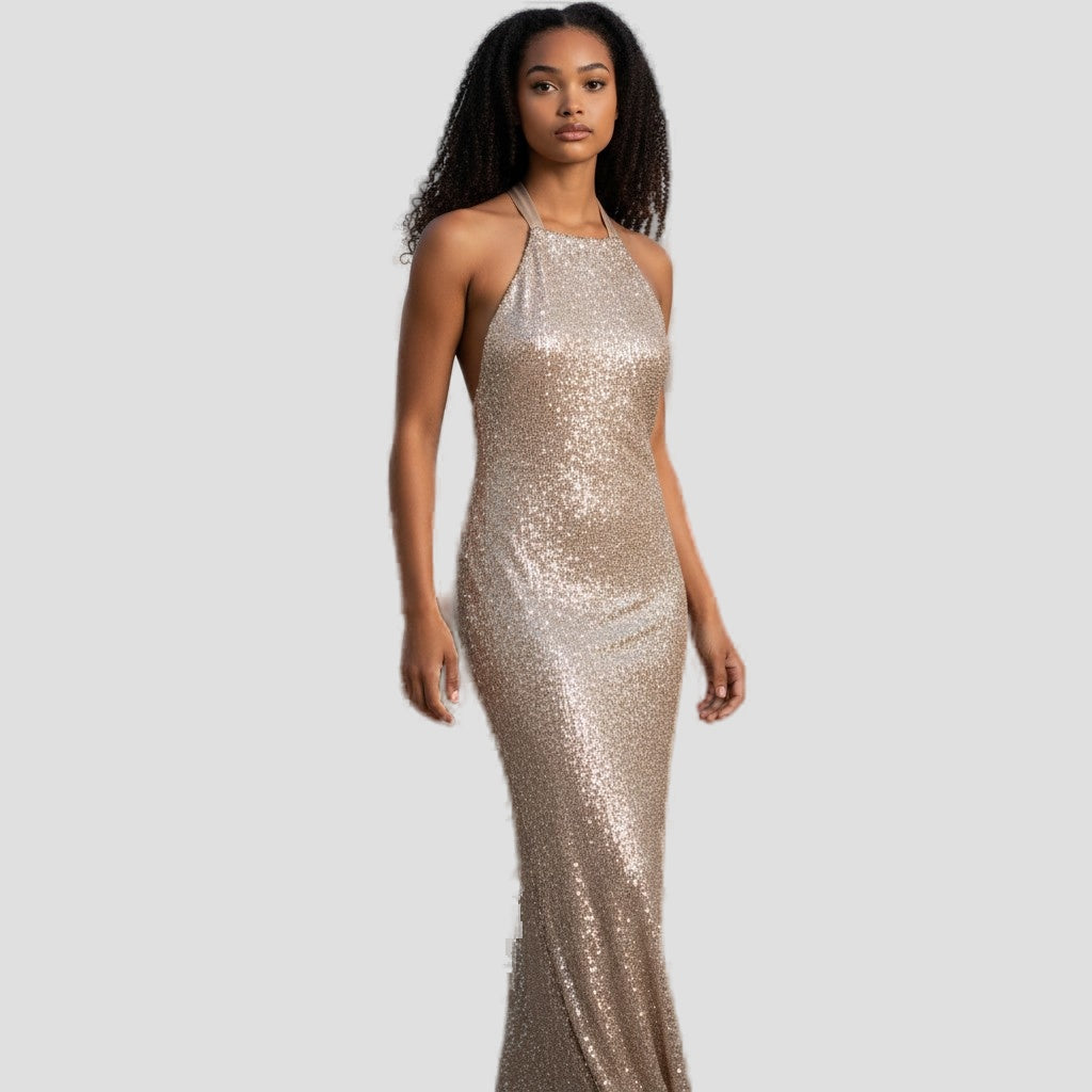 Dazzling Pink Sequin Knee-Length Party Dress - Shine Bright