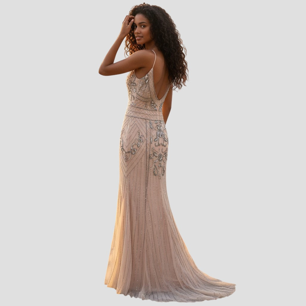 Glimmering Glamour Evening Gown – Shine On, Stardust!