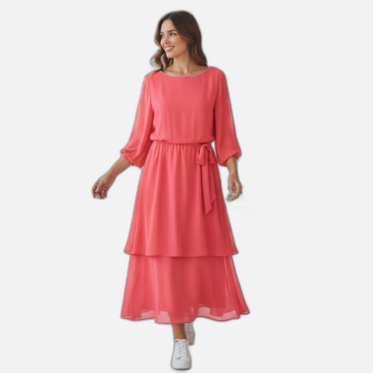 Marina Blush & Bashful Tiered Delight Dress