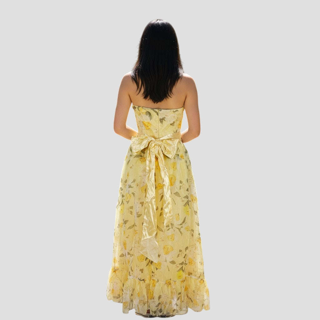 Sunshine Serenade Floral Midi Dress