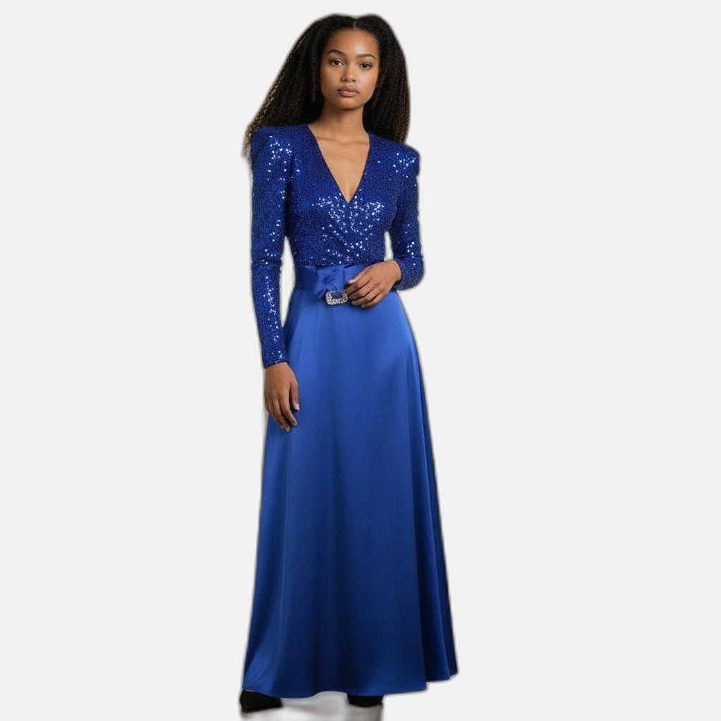 Sequined Party Dress - Azure Enchantment