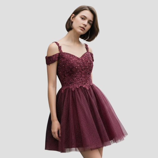 Burgundy Dream: The Tutu-tally Gorgeous Party Dress