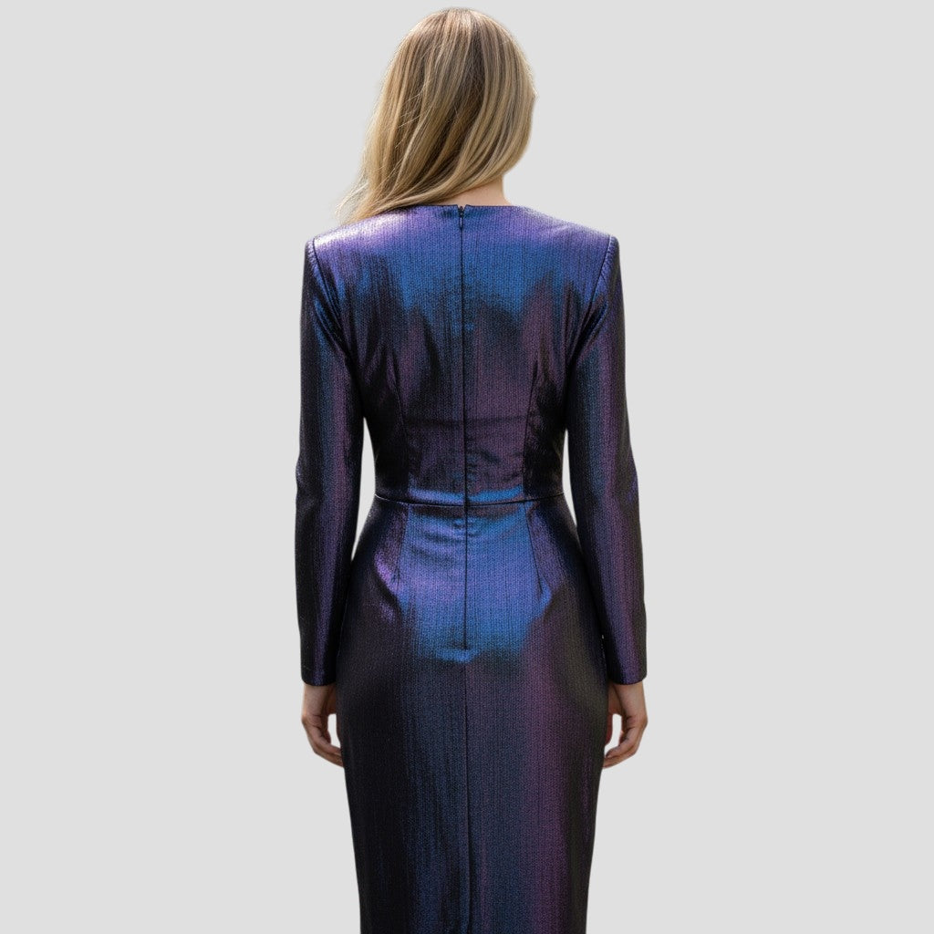 Luxe Turn-Up the Night Midi Dress: Shine Like the Stars!