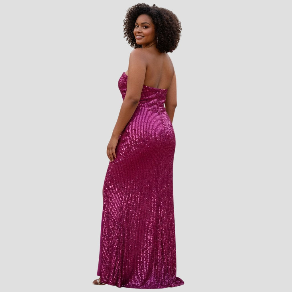 Sparkle Like You Mean It Strapless Sequin Gown