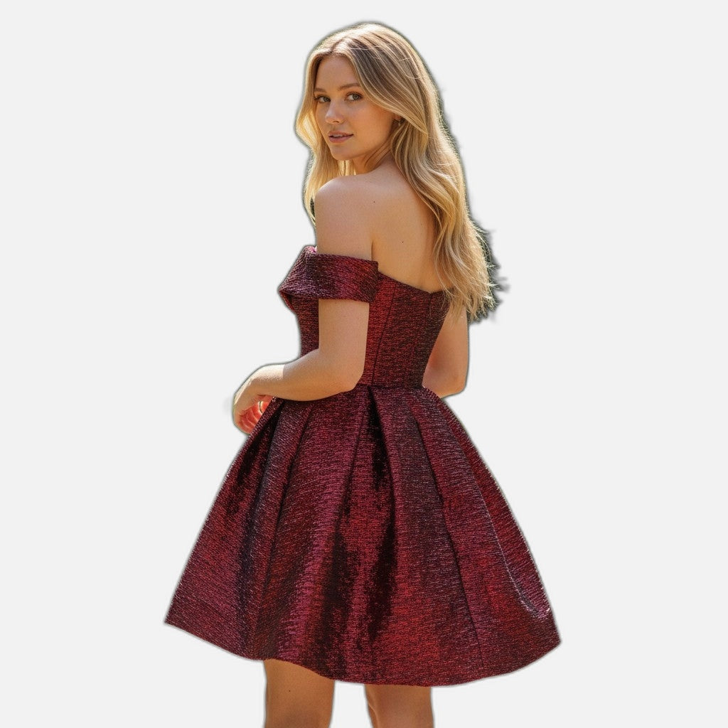 Scarlet Symphony: The Dramatic Bow Dress of Dreams