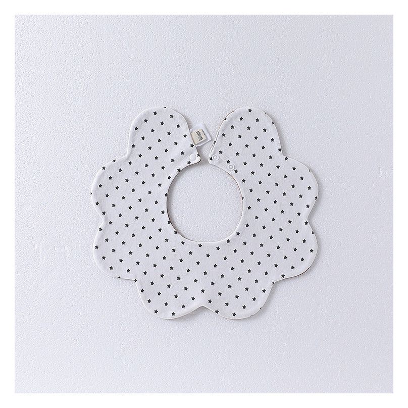 Adorable Simple Pattern Cotton Snap-on Flowers Shaped Bib-8