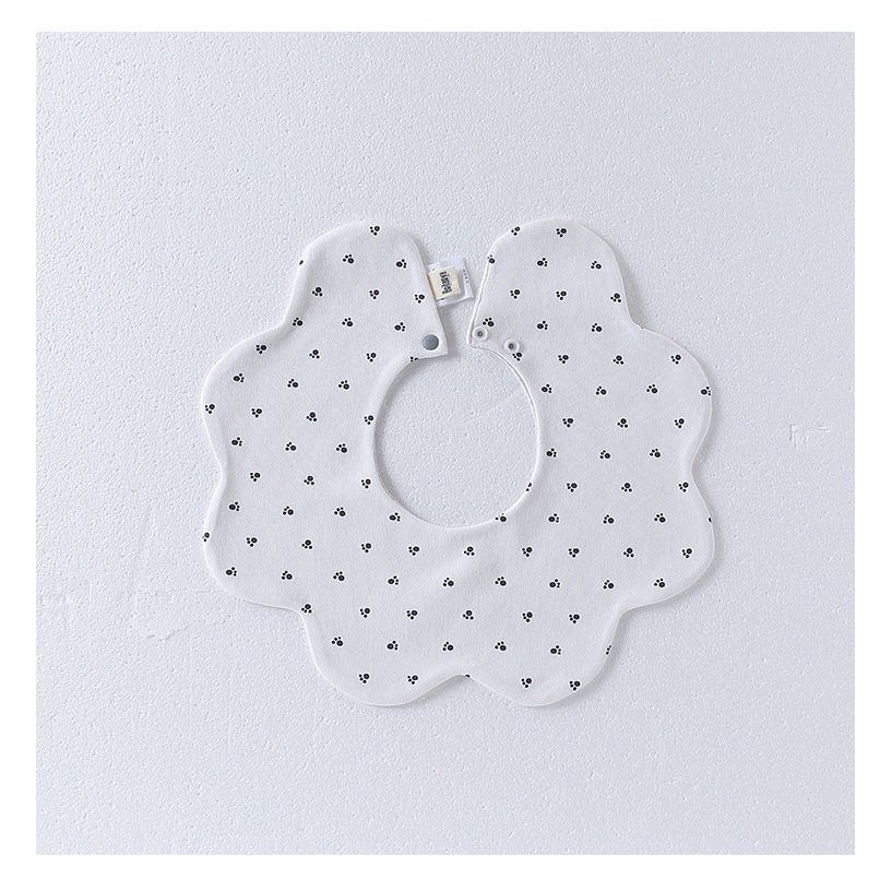 Adorable Simple Pattern Cotton Snap-on Flowers Shaped Bib-9