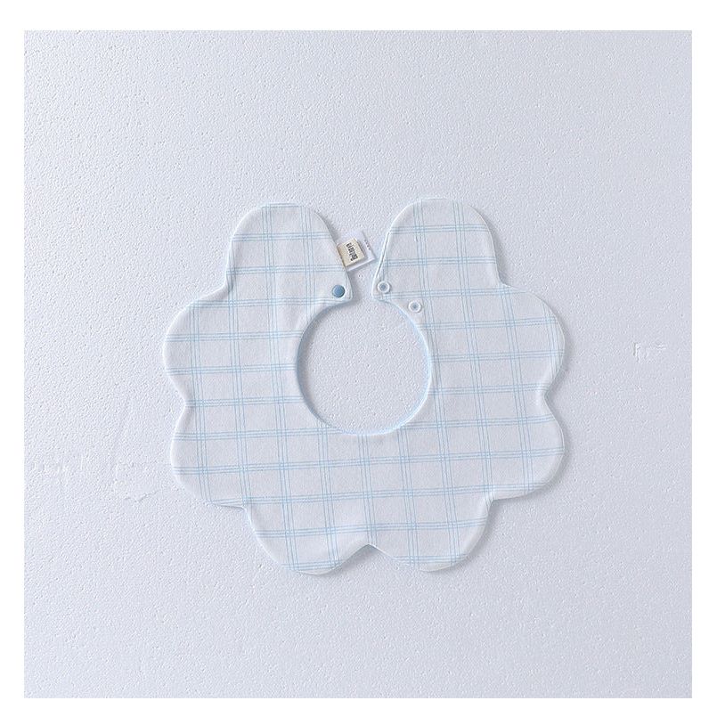 Adorable Simple Pattern Cotton Snap-on Flowers Shaped Bib-3