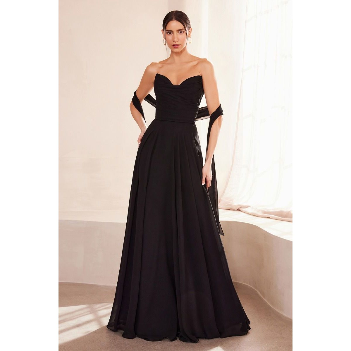 Strapless sweetheart neckline A-line dress-0