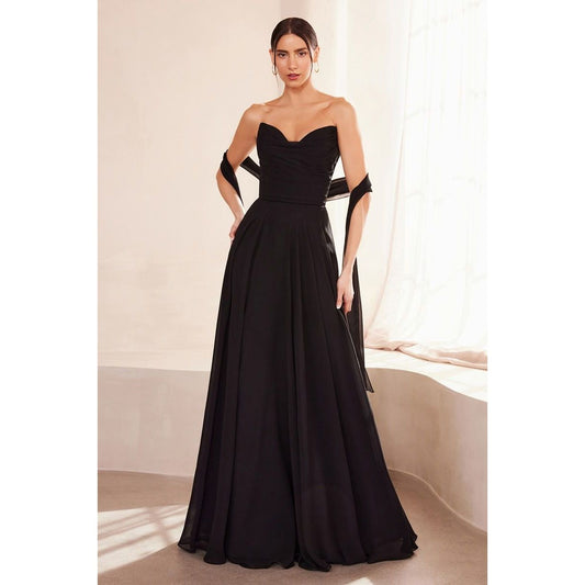 Strapless sweetheart neckline A-line dress-0