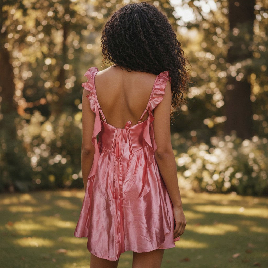 Flirty Fuchsia Frill Dress: Dance Like Nobody's Watching!