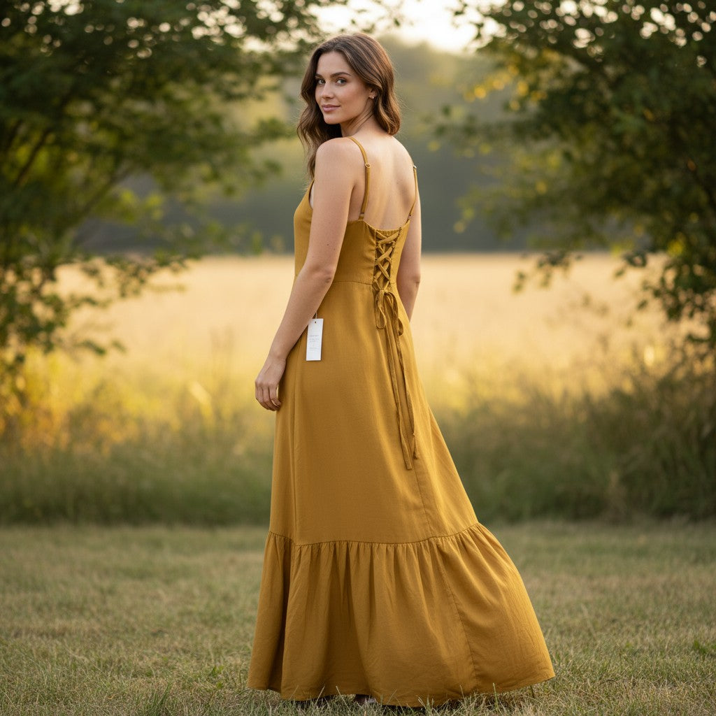 Golden Hour Glamour Maxi Dress